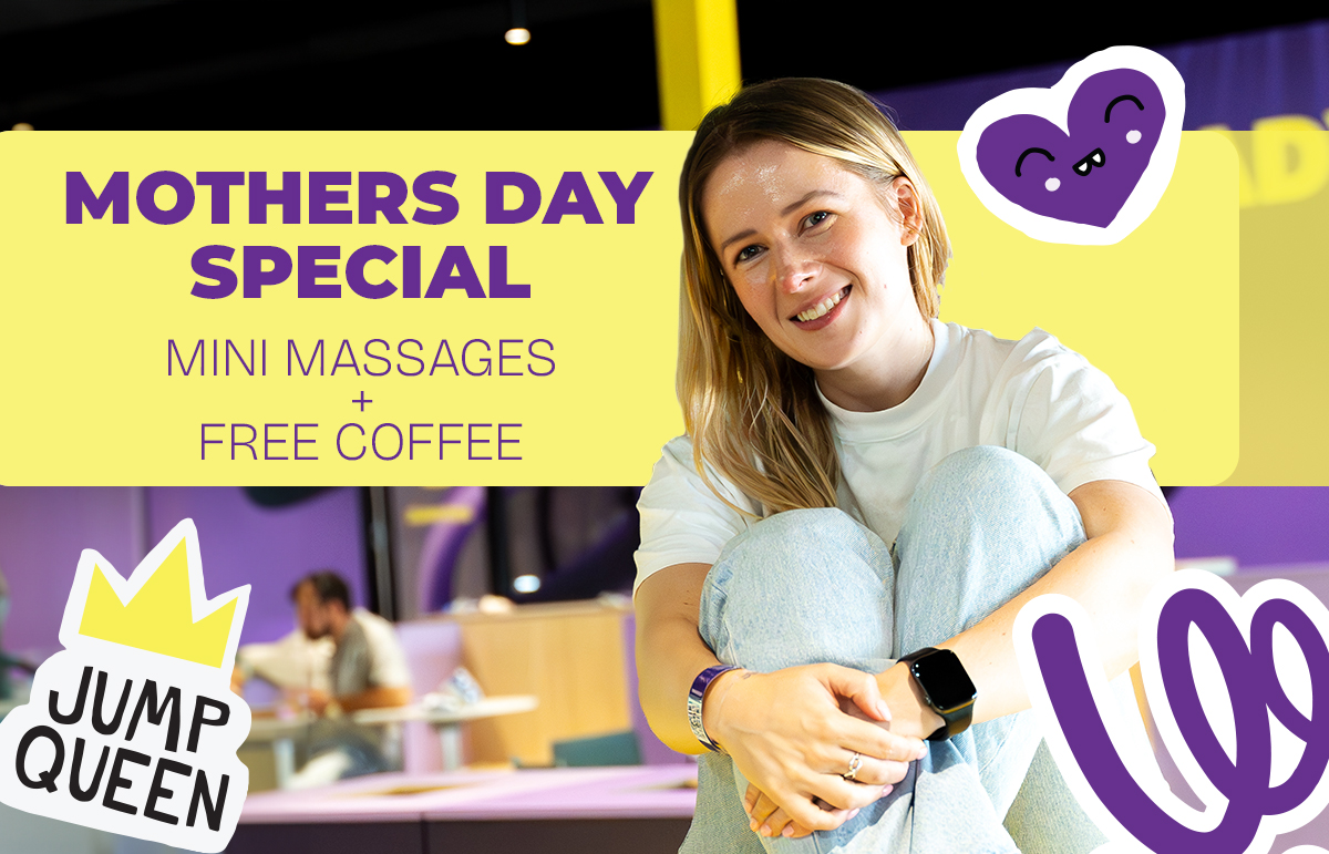 Free mini massage + coffee at SuperPark this Mother's Day!