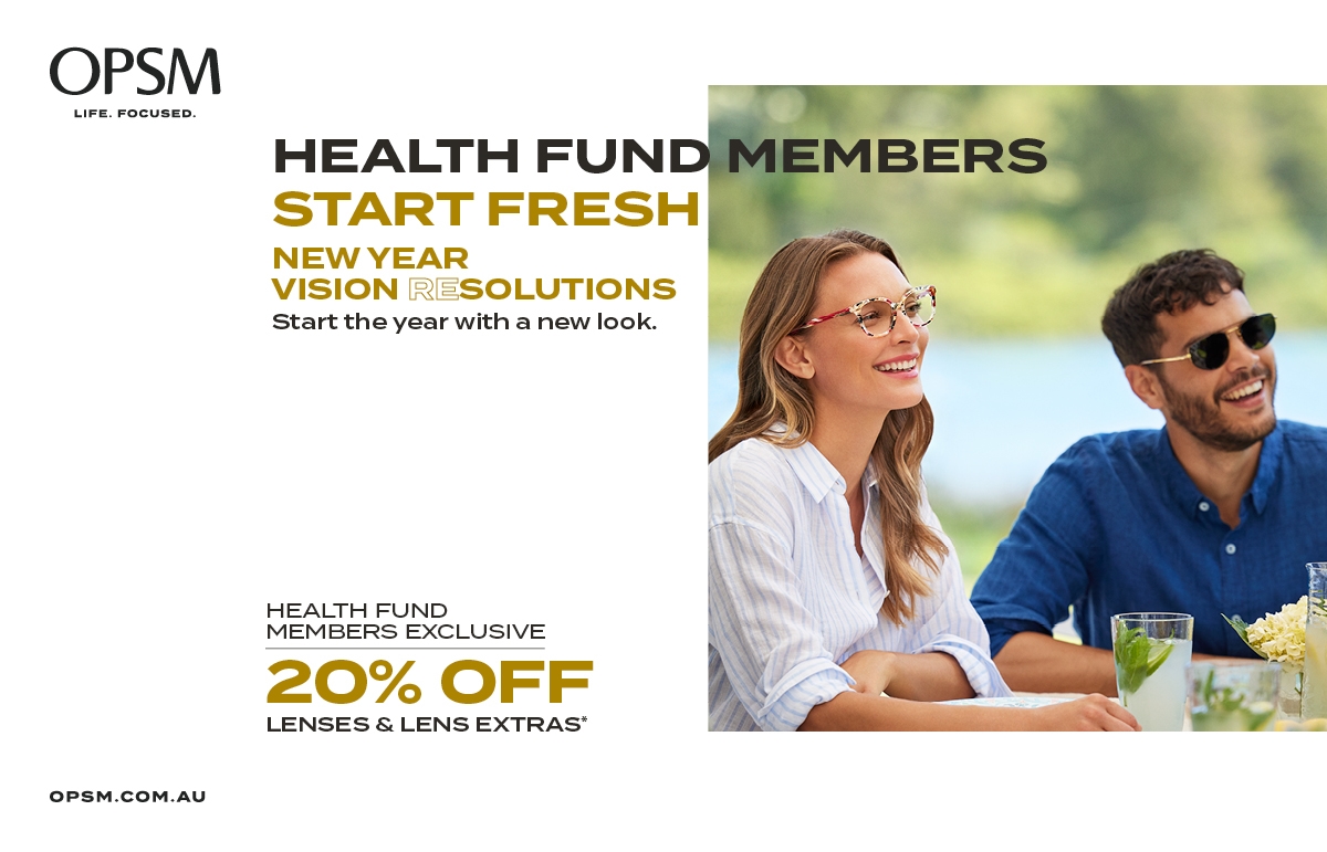 Health Fund Members Exclusive: 20% Off Lenses & Lens Extras*